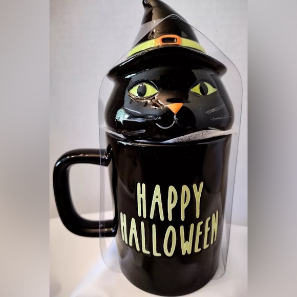 B | Harbor Collection Other - '🎃Happy Halloween Mug with Black Cat Topper B/Harbor collection 16 oz